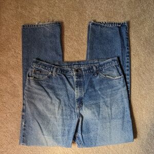 Vintage Lee Regular Fit Boot cut Distressed Denim Blue Jeans